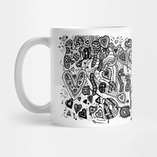 Happy Valentine's Day  Aussie Tangle - Choose Your Background Colour - See Description Mug